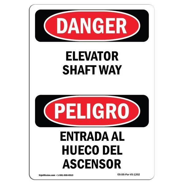 Safety Sign, OSHA Danger, 18